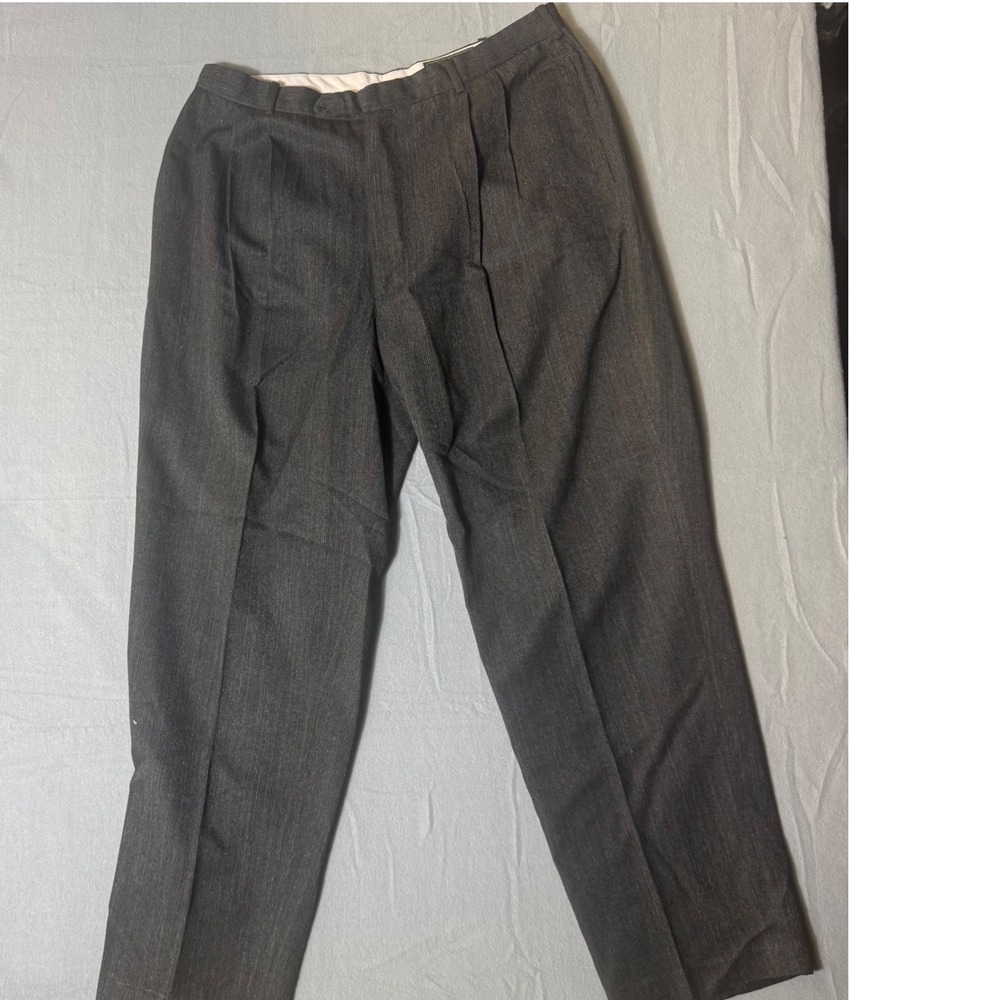 Hunting Horn for J Riggins Mens Pleated Dress Pants Charcoal Grey 36M